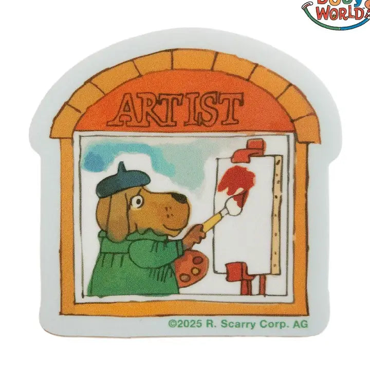 Richard Scarry Art Shop Sticker