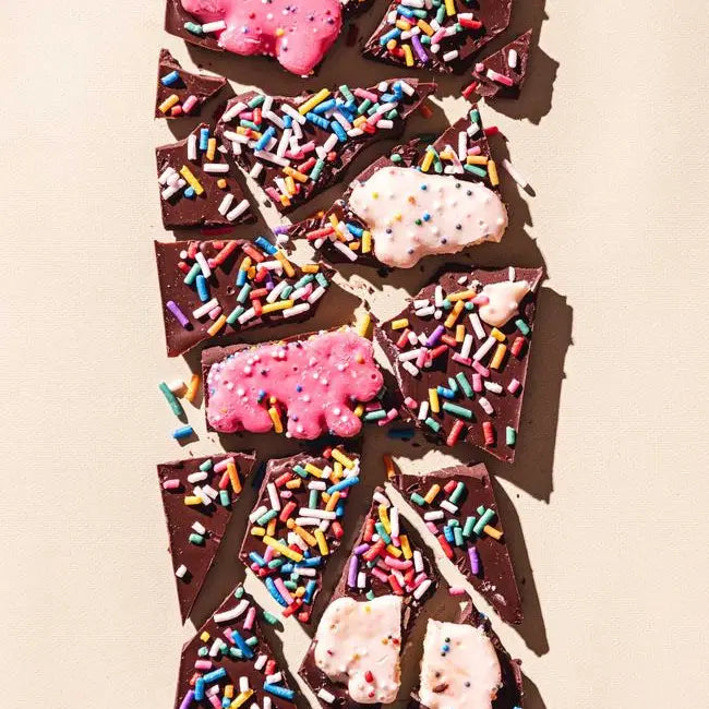 Pink Elephants Animal Cookies Chocolate Bar
