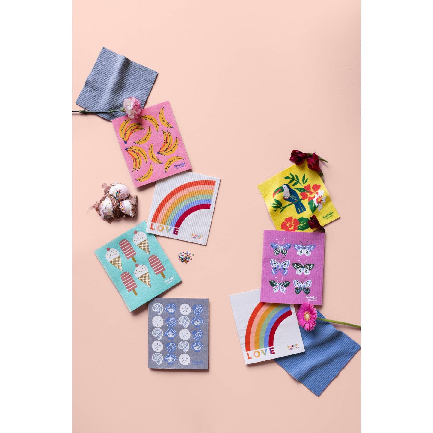 Seaside Shells Swedish Dishcloth