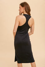 Load image into Gallery viewer, Black Crew Neck Racerback Tank Dress