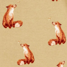 Load image into Gallery viewer, Gold Fox Organic Cotton Zipper Footie