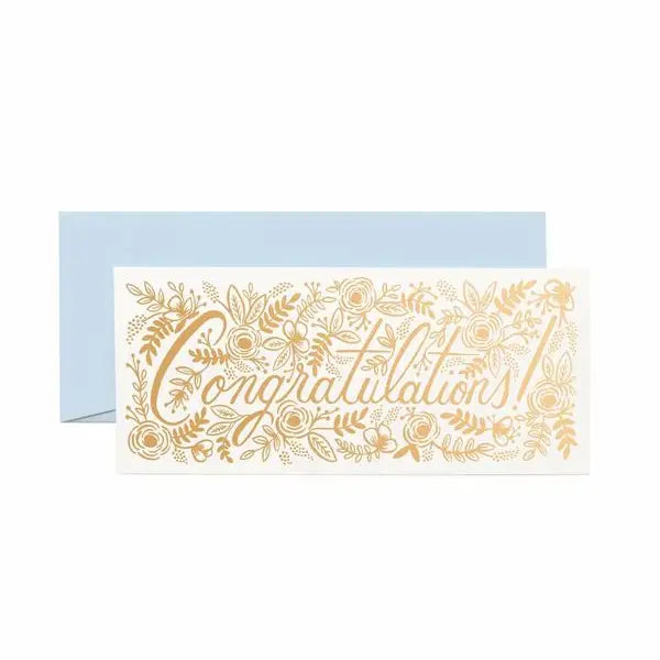 Floral Congrats Money Holder Card