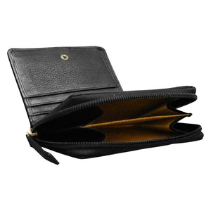 Black Urbano Braided Bifold Leather Wallet