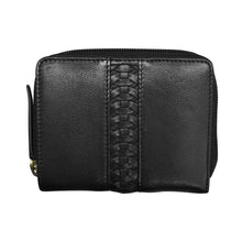 Load image into Gallery viewer, Black Urbano Braided Bifold Leather Wallet