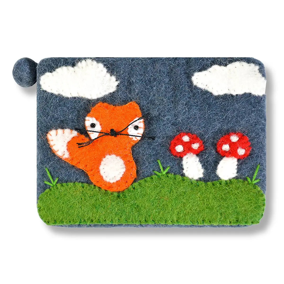 Small Felted Fox Pouch