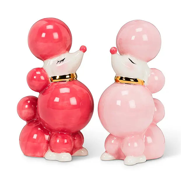 Pink Poodle Salt and Pepper Shakers