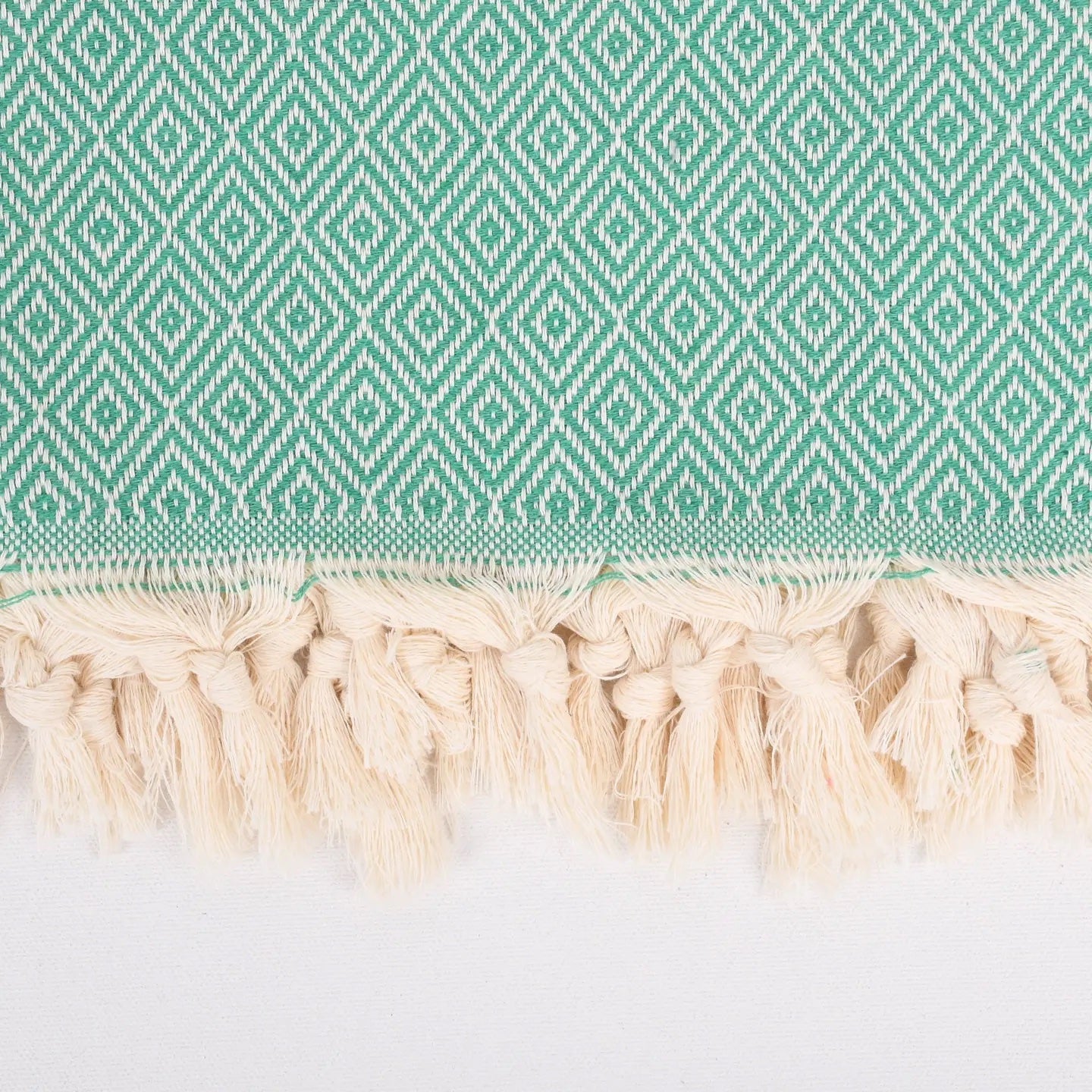 Teal Diamond Turkish Bath Towel