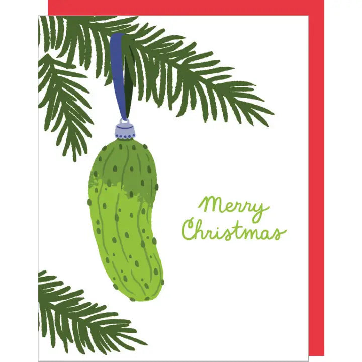 Pickle Ornament Holiday Card Set - Box of 8