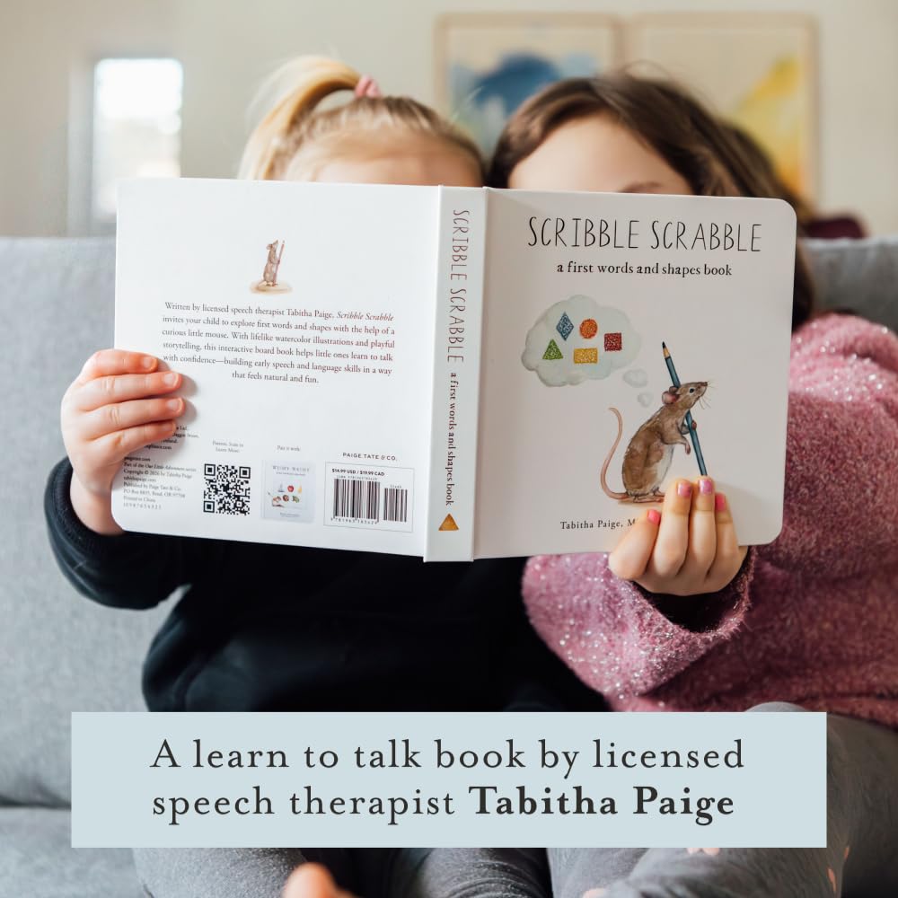 Scribble Scrabble: A Board Book of First Words and Shapes