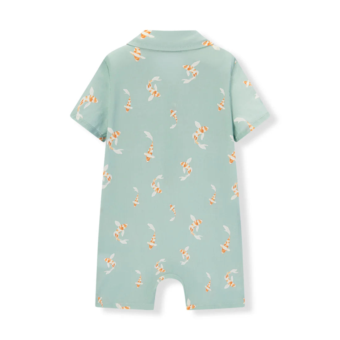 Swimming Koi Collared Shortall