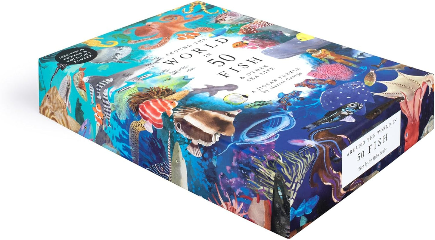 Around the World in 50 Fish 1000 Piece Puzzle