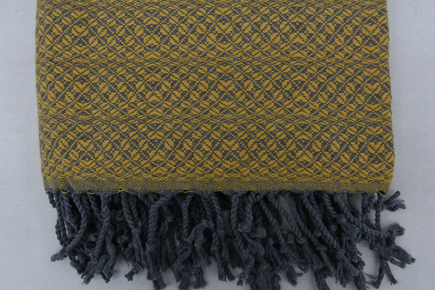 Blue and Gold Organic Turkish Bath Towel