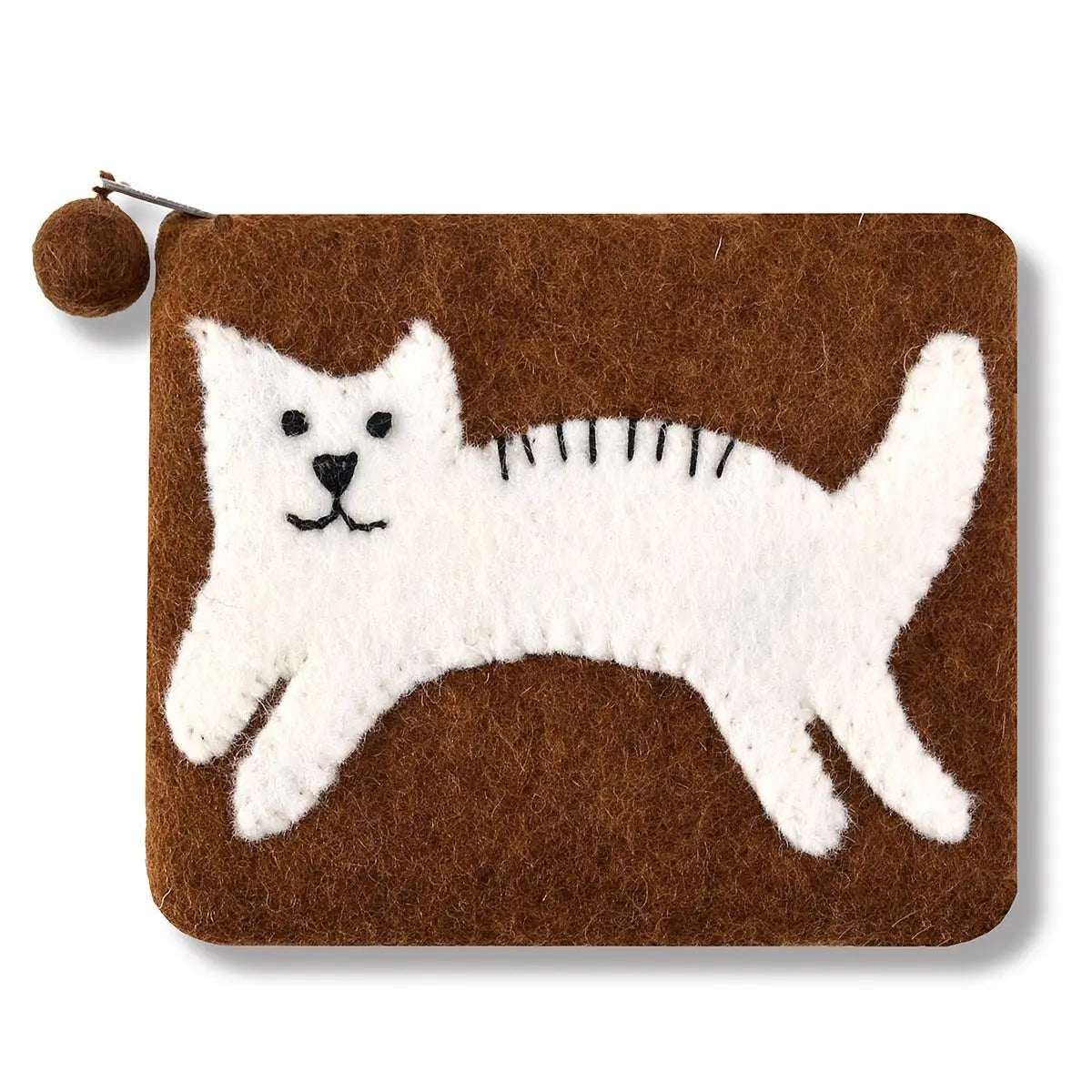 Small Felted Cat Pouch