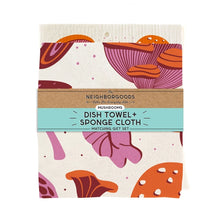 Load image into Gallery viewer, Funging Awesome Swedish Dish Cloth &amp; Tea Towel Set