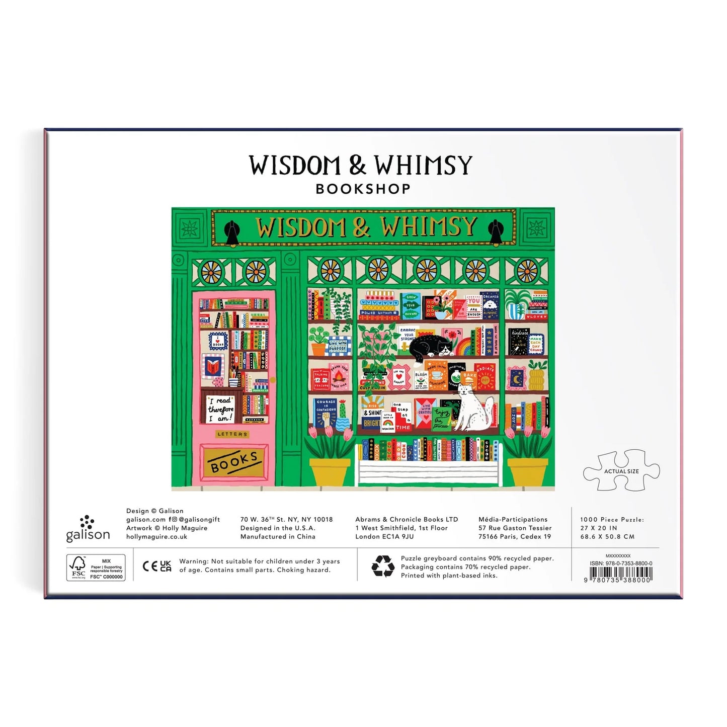 Wisdom & Whimsy Bookshop Foil 1000 Piece Puzzle