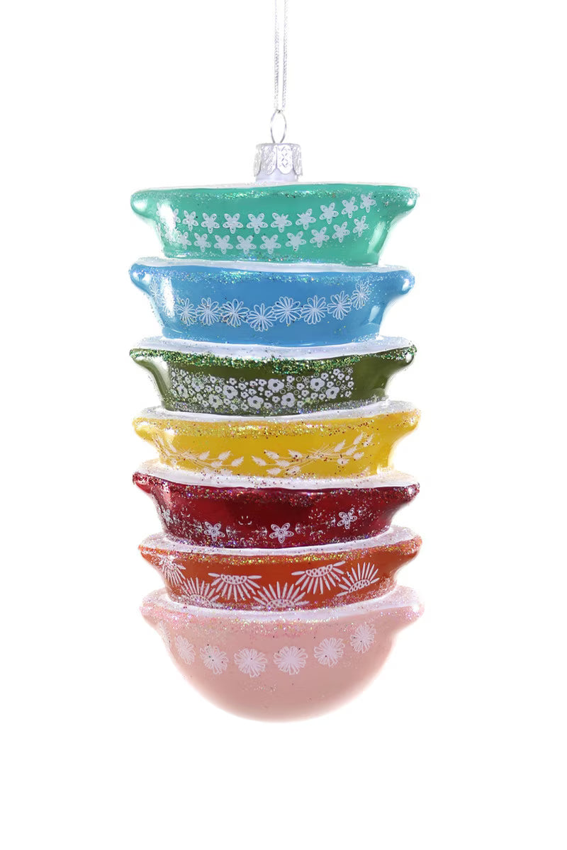 Stacked Rainbow Mixing Bowl Ornament