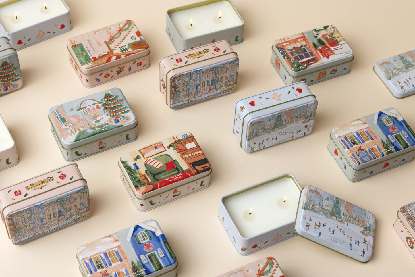 Mistletoe & Mint Holiday Tin Candle