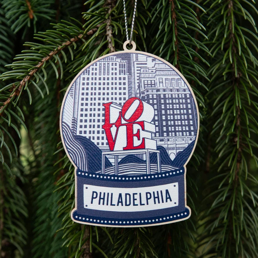 Philadelphia Snowglobe Ornament