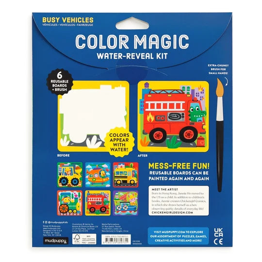 Busy Vehicles Color Reveal Kit