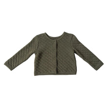 Load image into Gallery viewer, Olive Cozy Quilted Snap Front Jacket