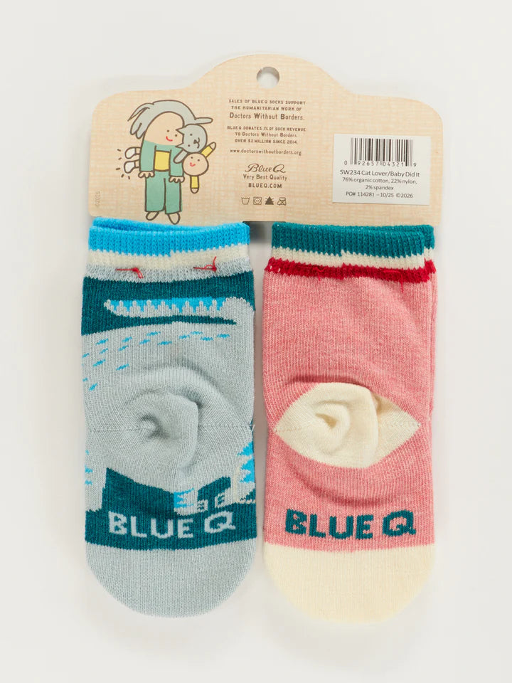 Cat Lover/Baby Did It Baby Socks