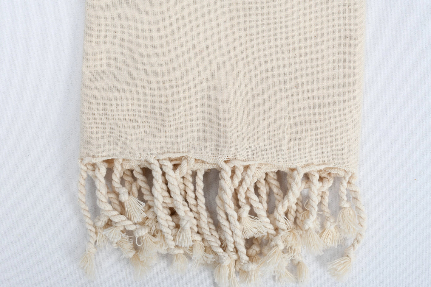 Neutral Striped Organic Turkish Bath Towel