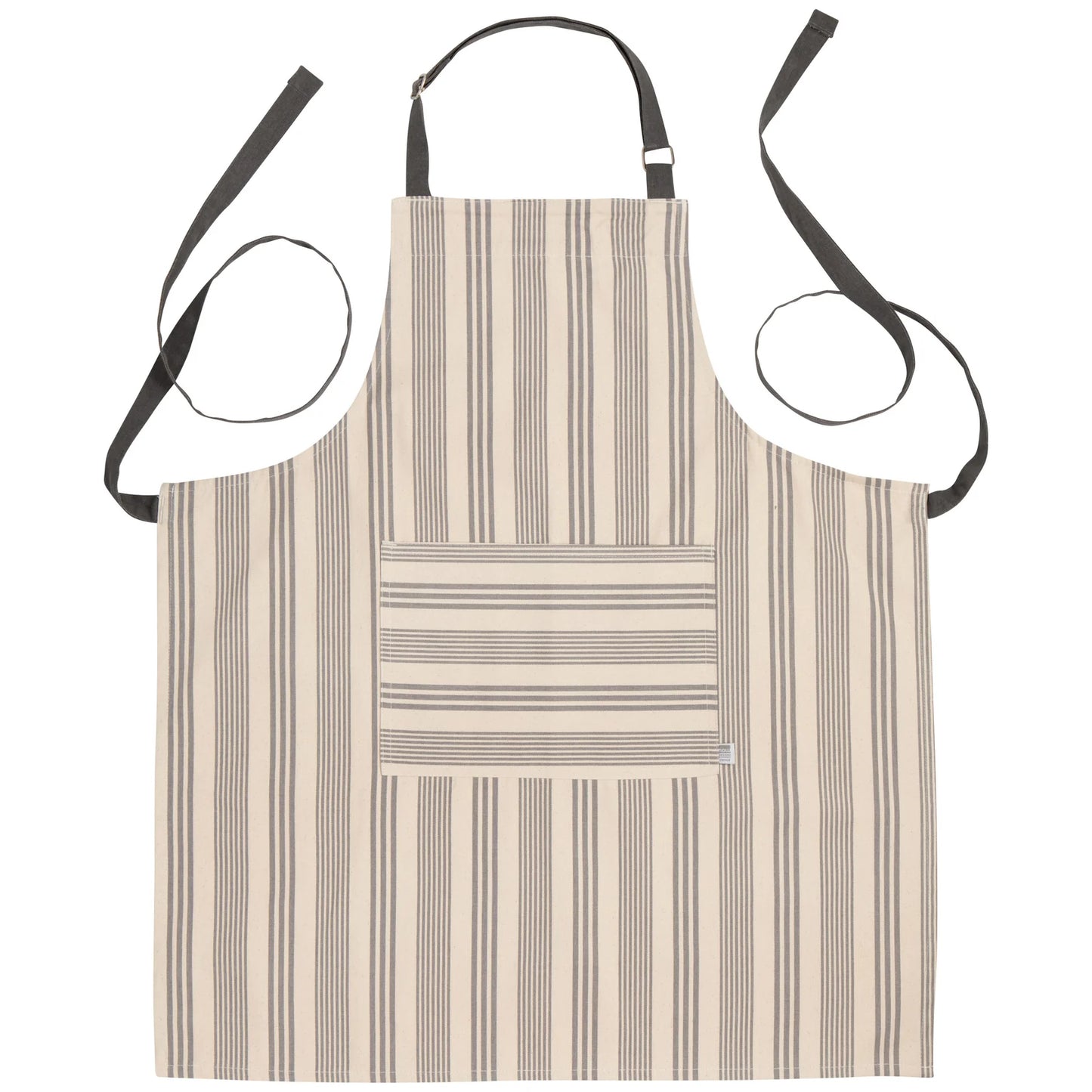 Pencil Stripe Gray Chef Apron - Ali's Wagon