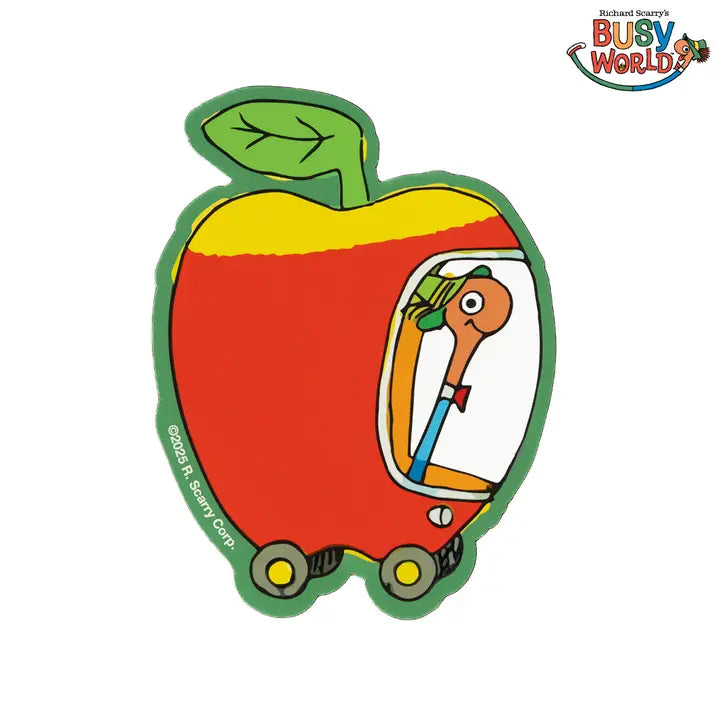 Apple Car Richard Scarry Sticker - Ali's Wagon