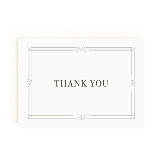 Thank You Art Deco Frame Boxed Notecards