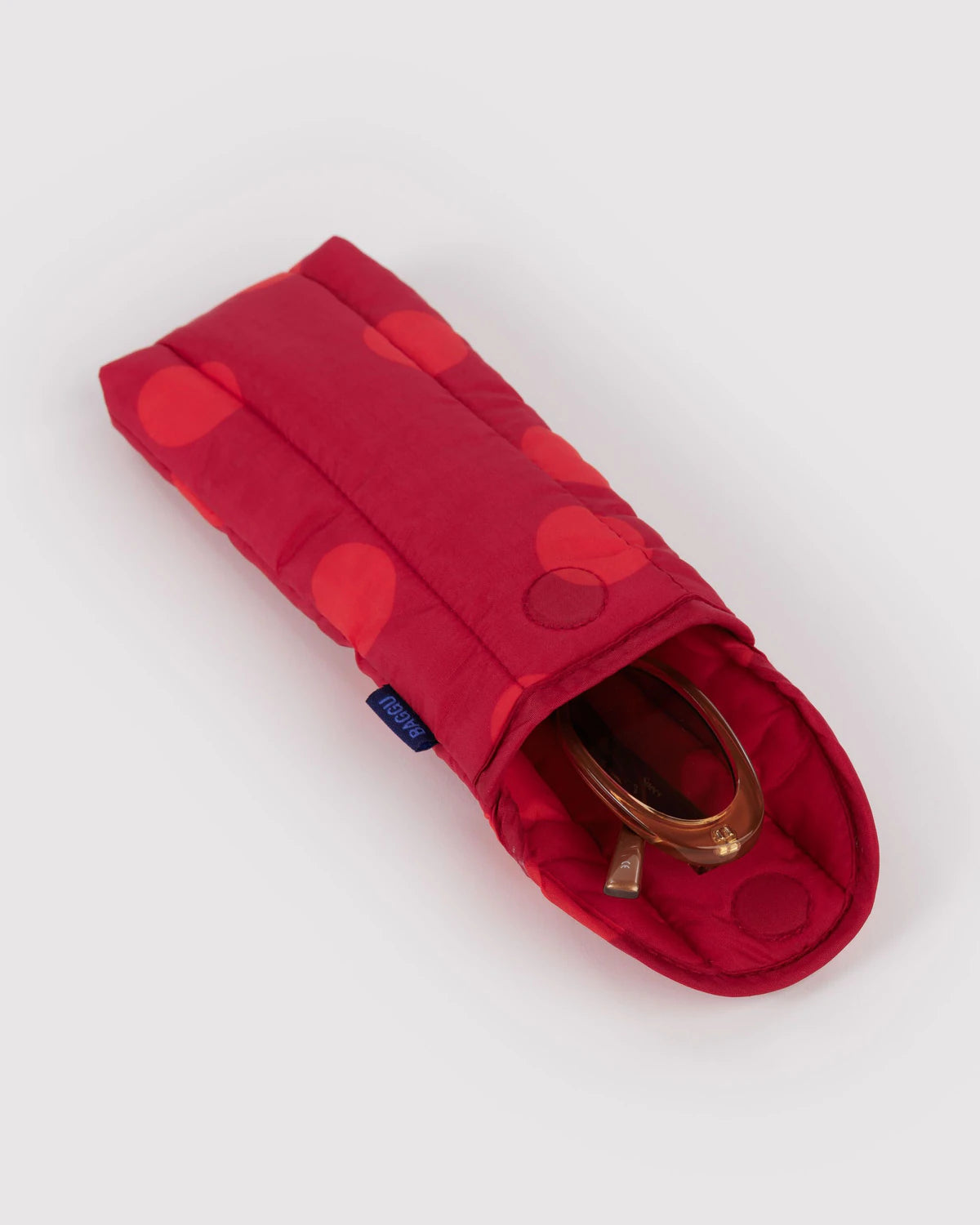 Red Polka Dot Baggu Puffy Glasses Sleeve