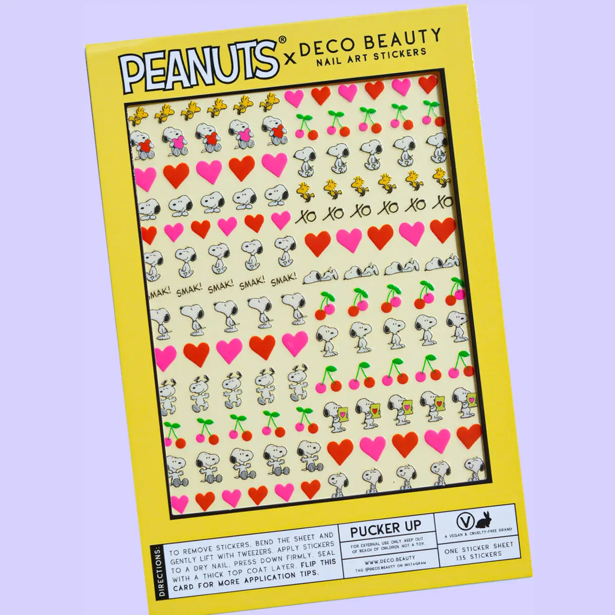 Peanuts Pucker Up Nail Stickers