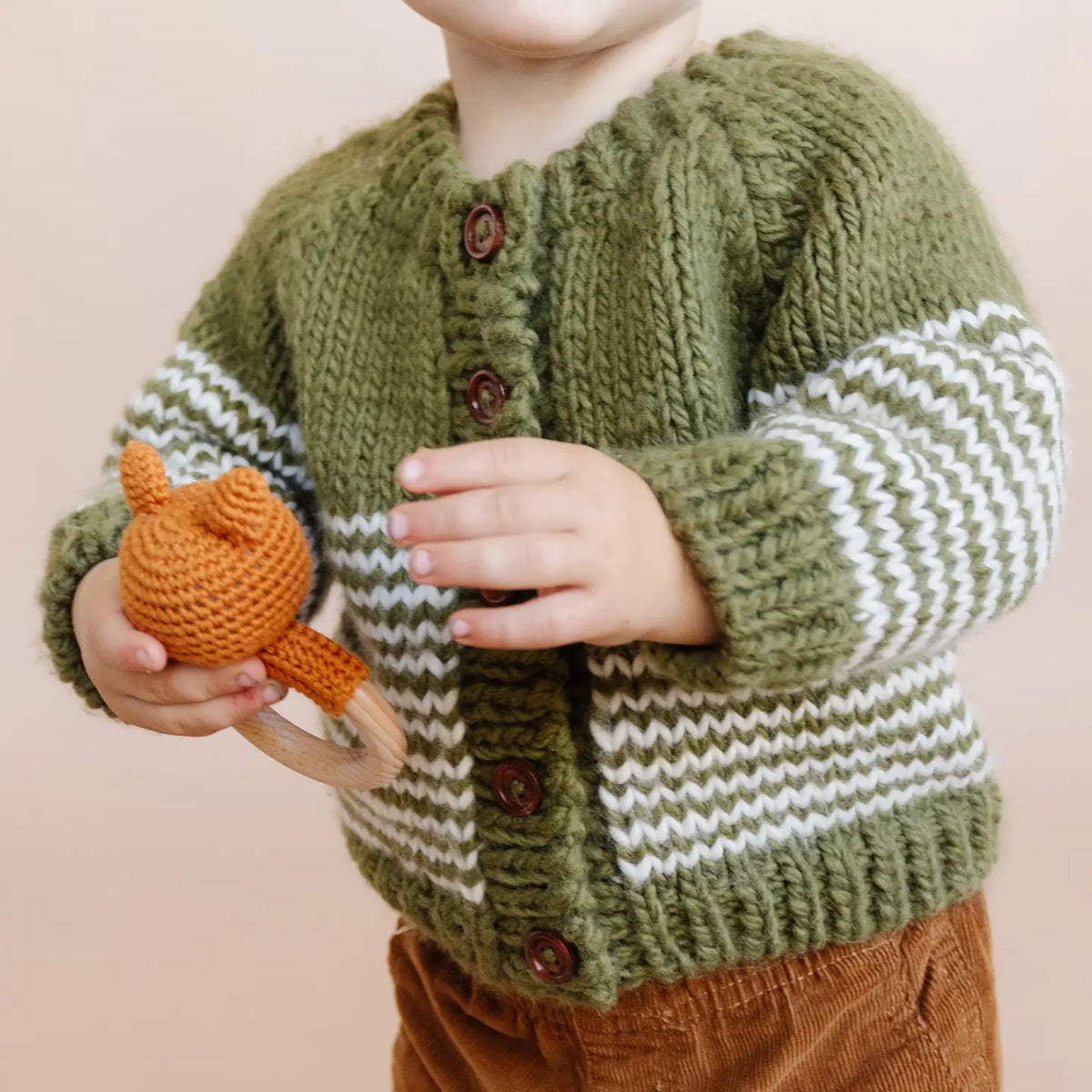 Moss Stripe Cardigan
