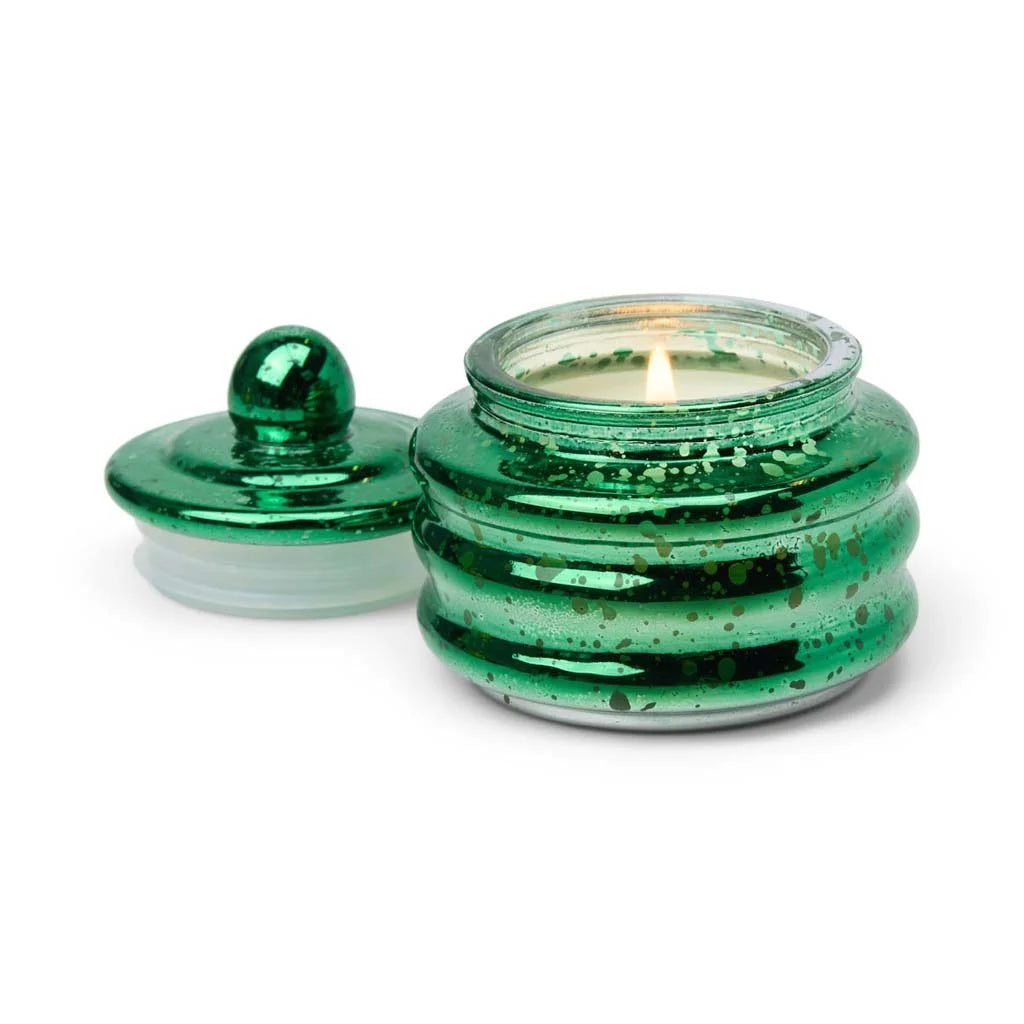 Green Mercury Glass Balsam & Fir Beam Candle