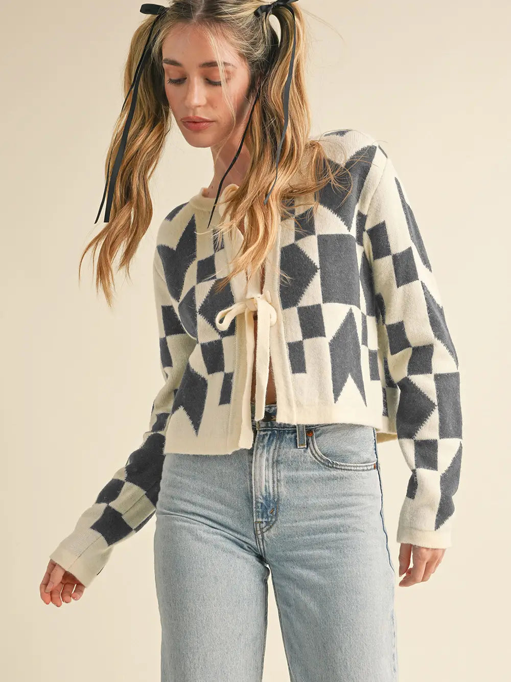 Bow Sweater Cardigan