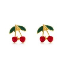 Load image into Gallery viewer, Cherry Stud Earrings