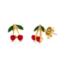Load image into Gallery viewer, Cherry Stud Earrings