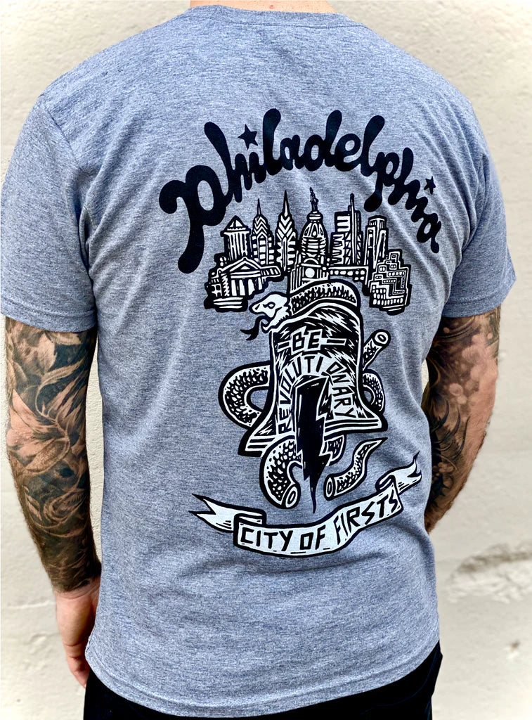City of Firsts Grey Tee