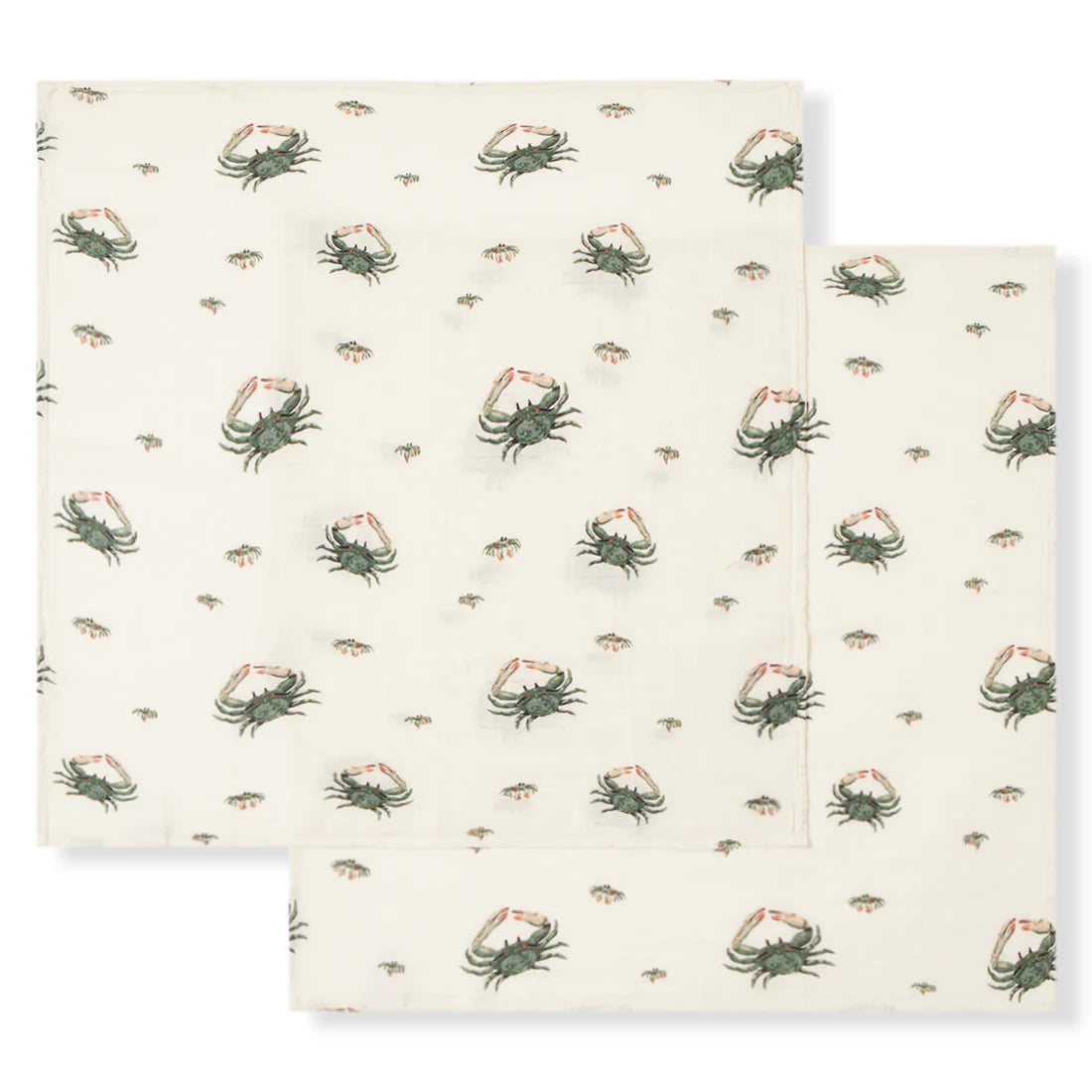 Coastal Crab Bamboo Burp Cloths
