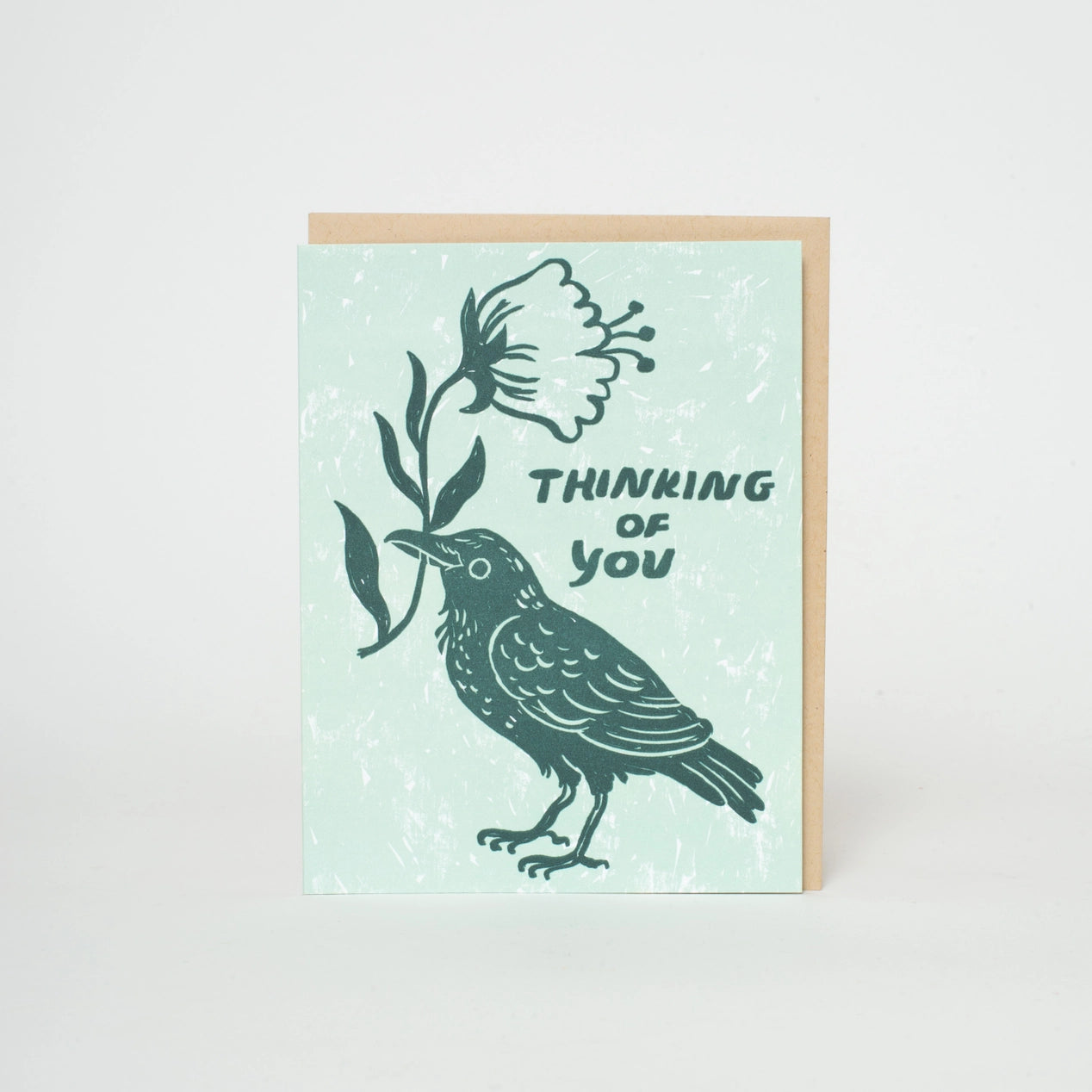 Crow Thinking of You Sympathy Card