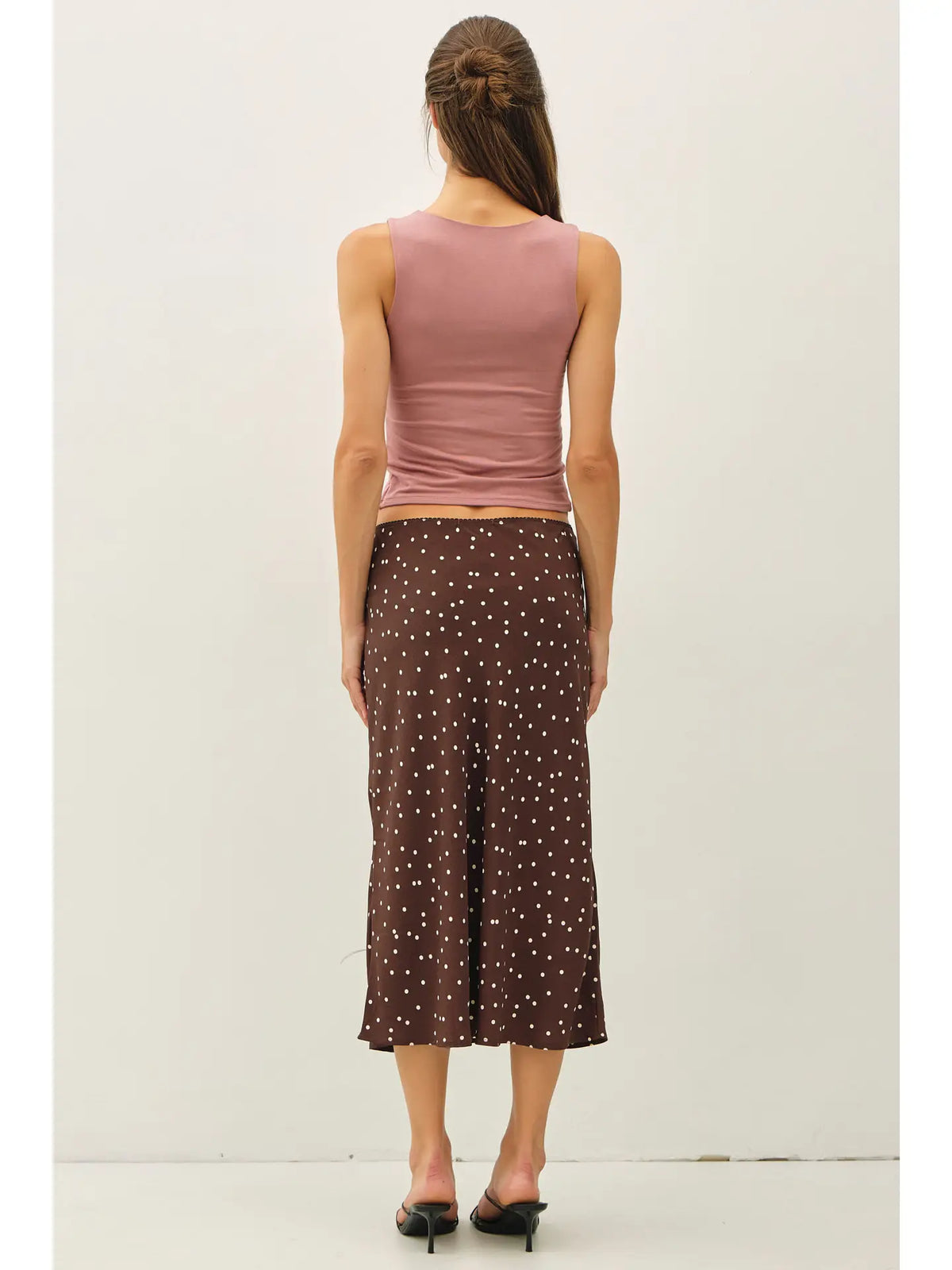Polka Dot Midi Skirt