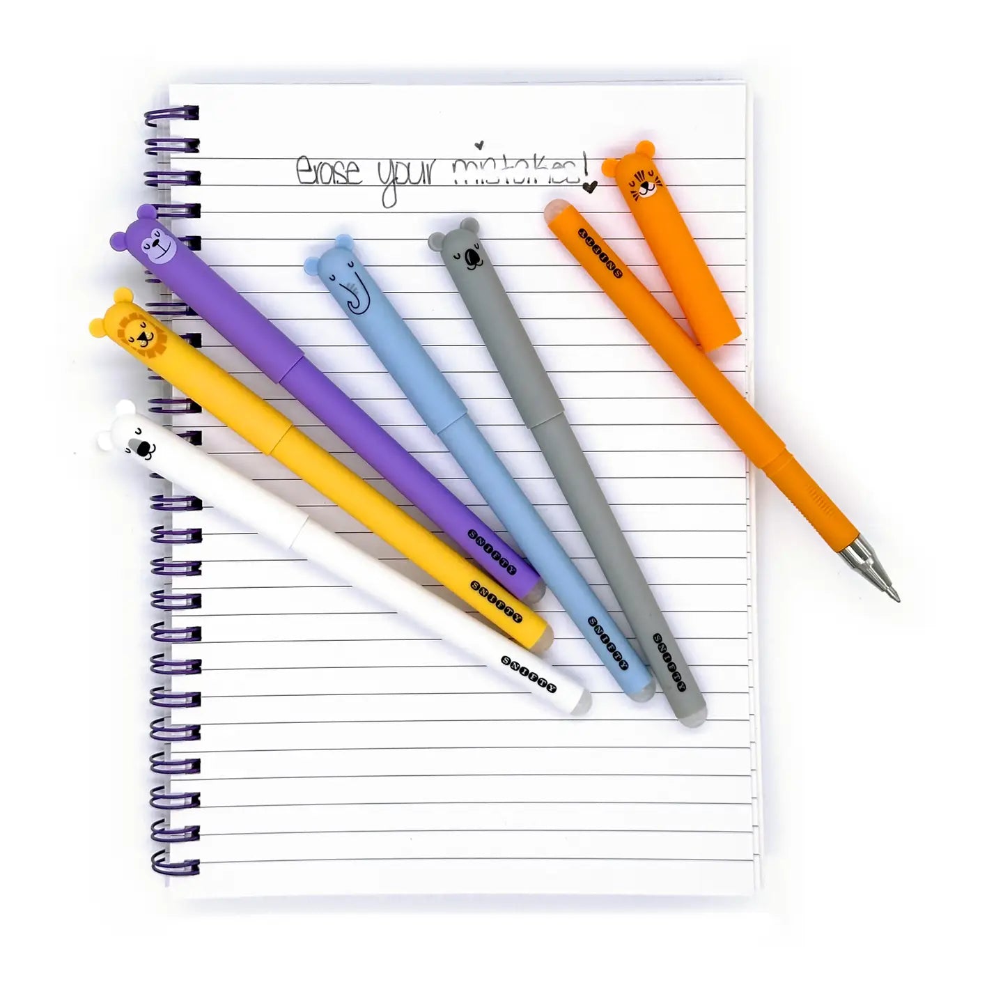 Wild Life Erasable Gel Pens
