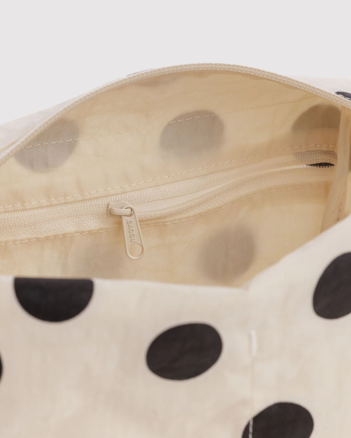 Cream and Black Polka Dot Dopp Kit