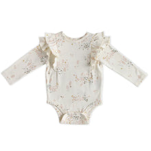 Load image into Gallery viewer, Flower Patch Long Sleeve Flutter Onesie