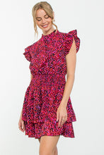 Load image into Gallery viewer, Purple Smocked Waist Dress