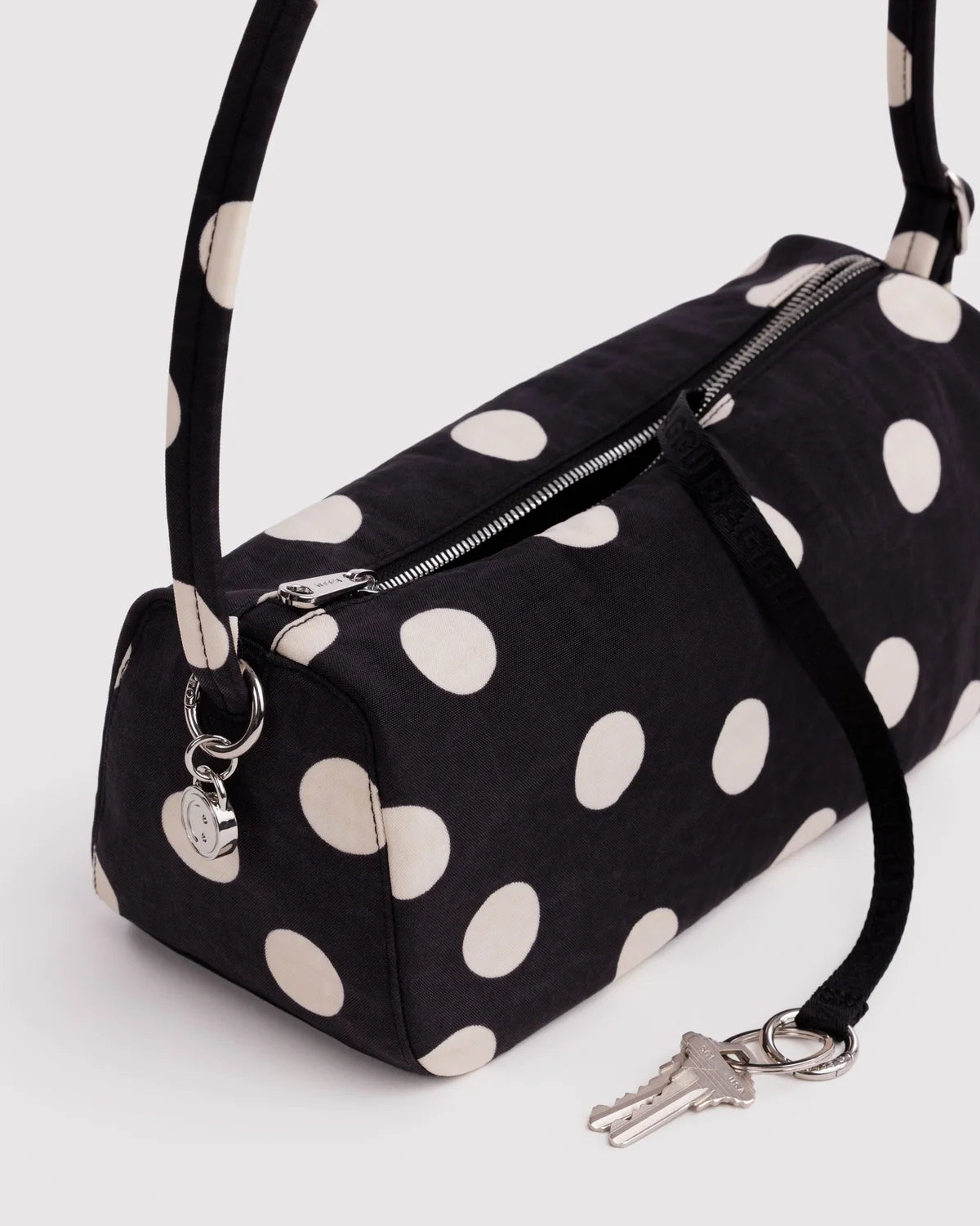 Black and Cream Polka Dot Loaf Baggu