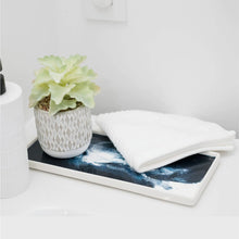 Load image into Gallery viewer, Navy &amp; Metallic Ceramic Resin Tray