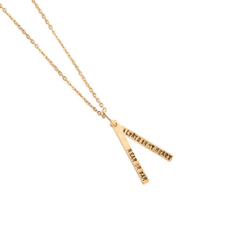 Near or Far Quote Necklace