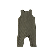 Load image into Gallery viewer, Olive Cozy Quilted Romper Overalls