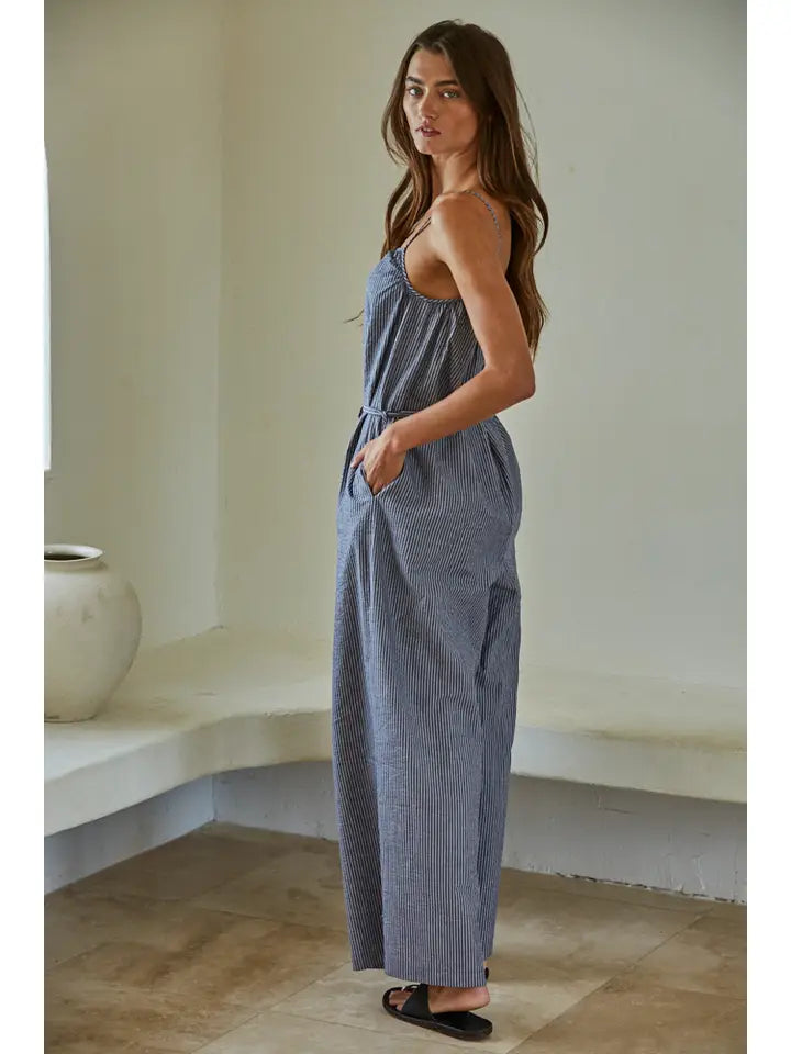 Woven Wide Leg Jumpsuit