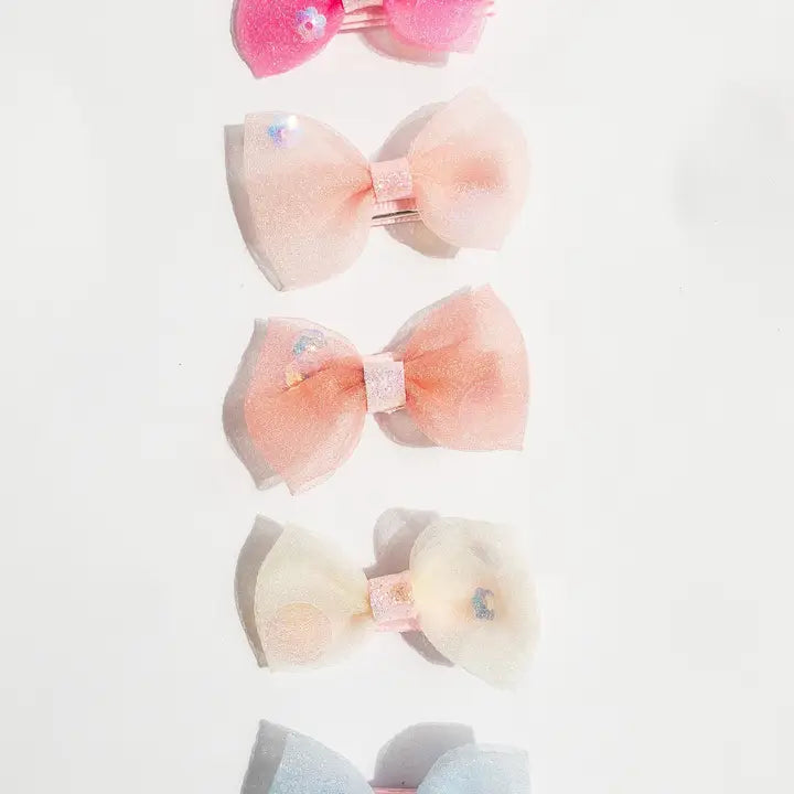 Pastel Bow Hair Clips - Ali's Wagon